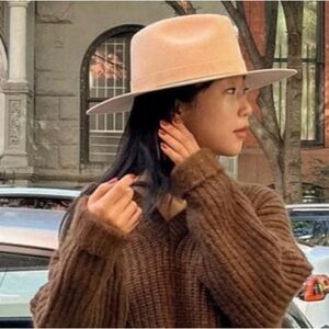 Wyeth Dylan Fedora Wool Felt Light Oatmeal Hat Size SM